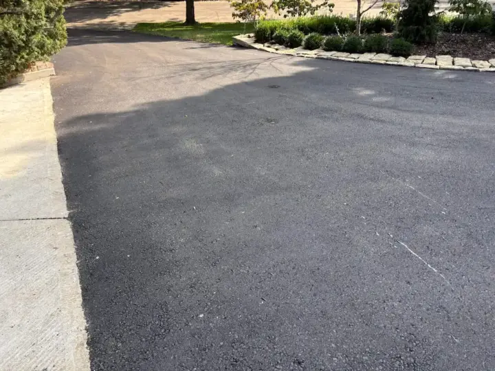 Asphalt driveway completed