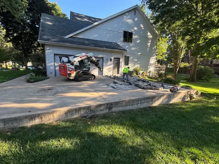 Concrete driveway breakdown