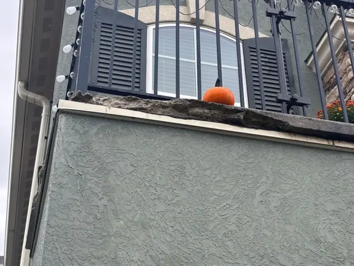 Concrete patio before