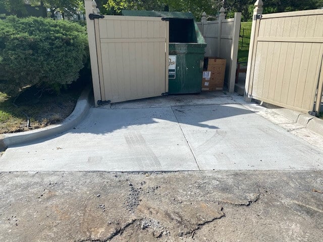 Concrete repair garbage dump completed project