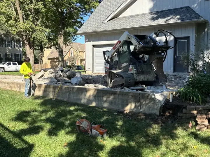 Driveway concrete in progress